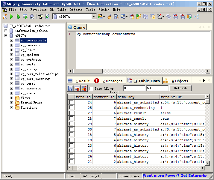 [MySQL管理]SQLyog Community 5.21 绿色免费英文版